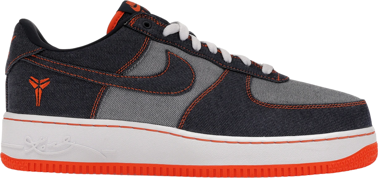 Nike Air Force 1 Low Protro - Kobe Bryant Denim Obsidian Safety Orange